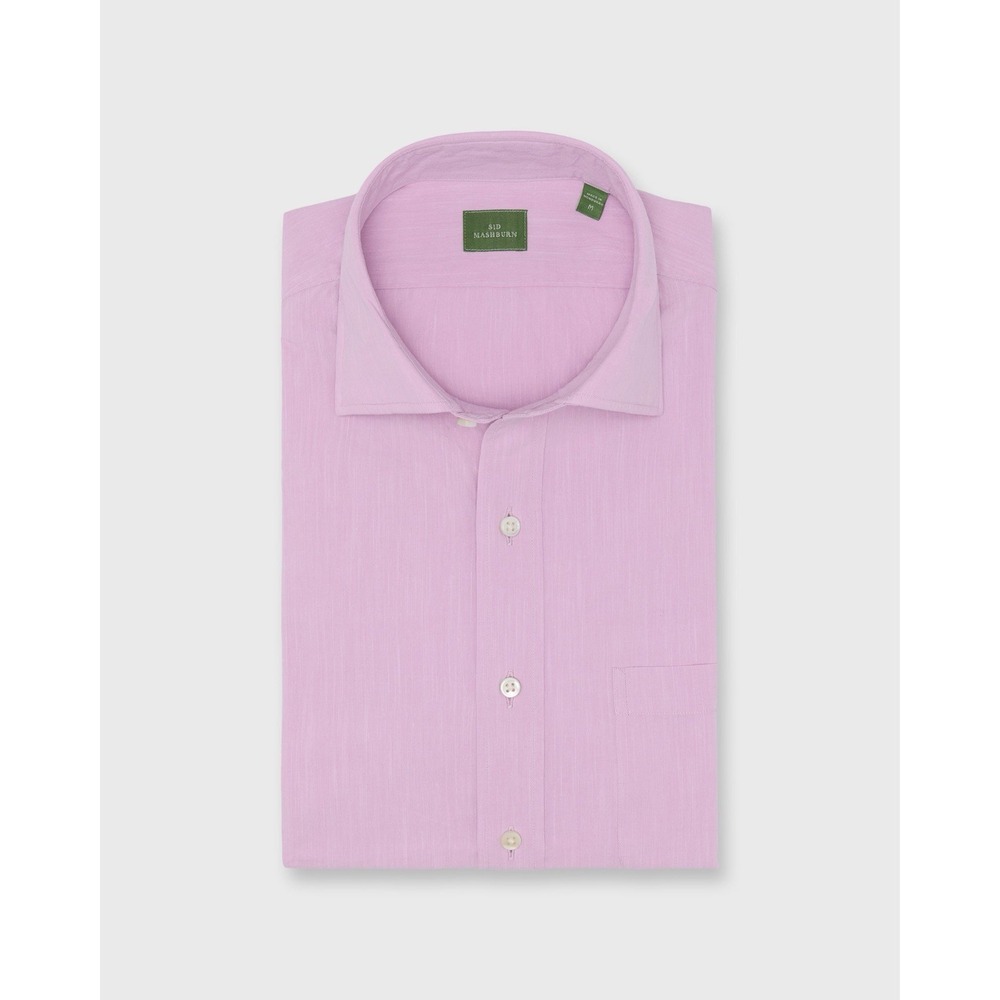Sid Mashburn Sport Shirt Mens XL Pink Chambray Cotton Long Sleeve Button Up EUC